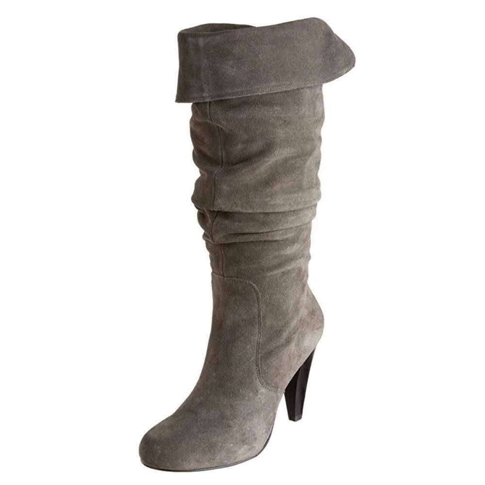 STEVE MADDEN Denvur Gray Suede Boots. Vintage Y2K